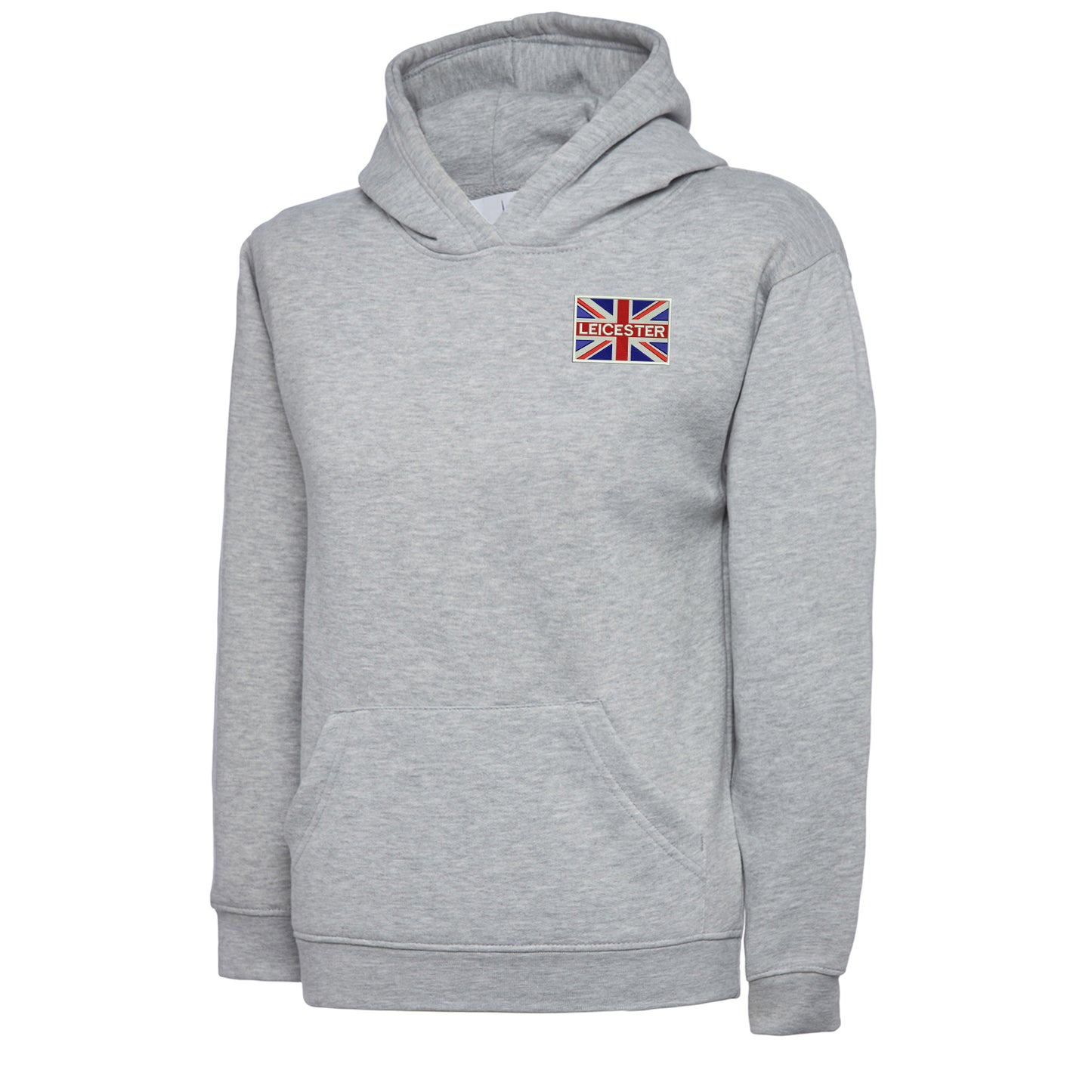 Leicester Coloured Union Jack Embroidered Children's Hoodie