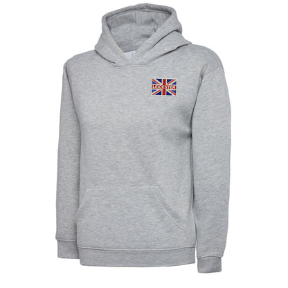 Leicester Coloured Union Jack Embroidered Children's Hoodie