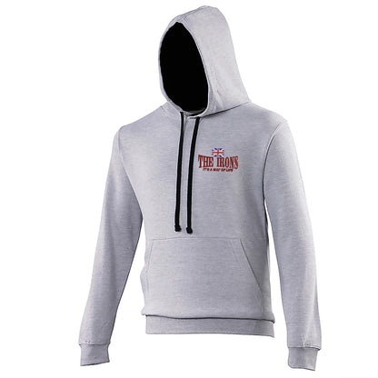 The Irons It's Way of Life Union Jack Embroidered Contrast Hoodie