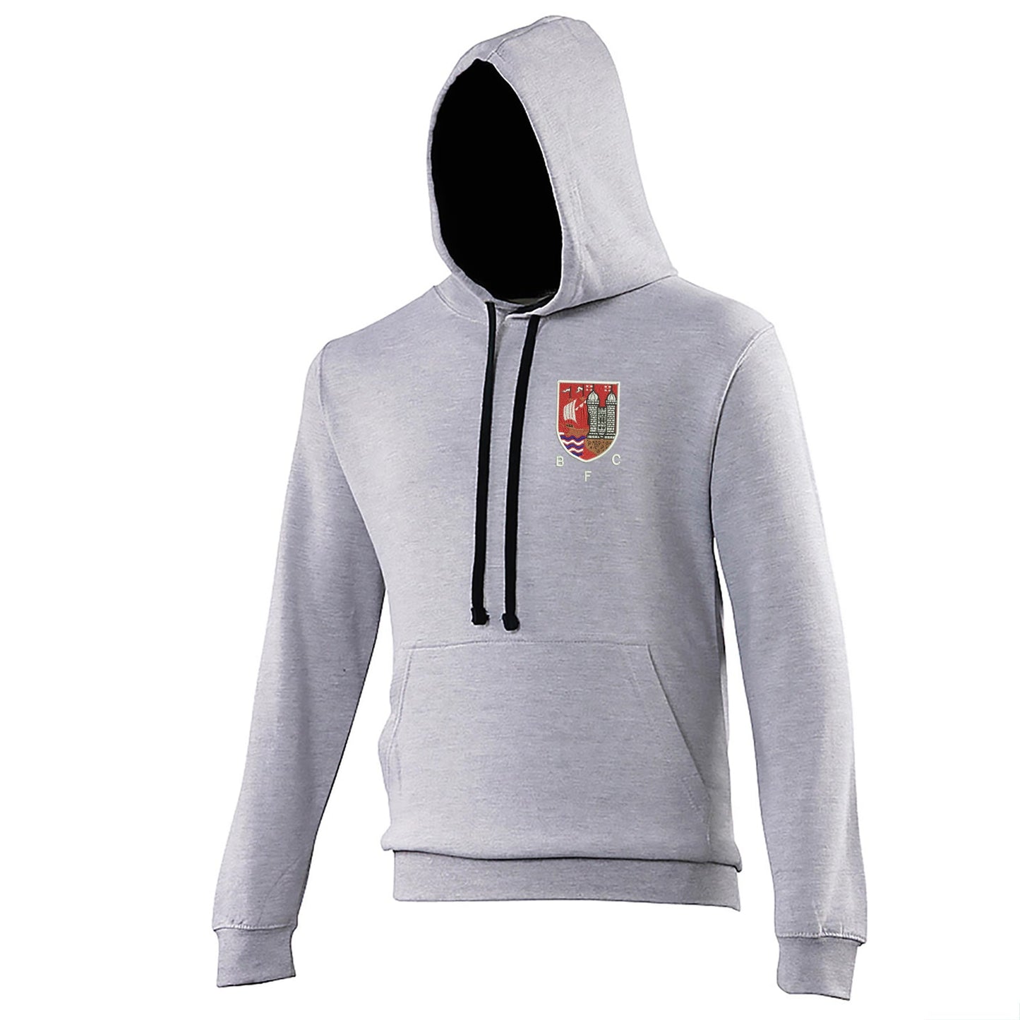 Retro Bristol Rugby 1980s Embroidered Contrast Hoodie