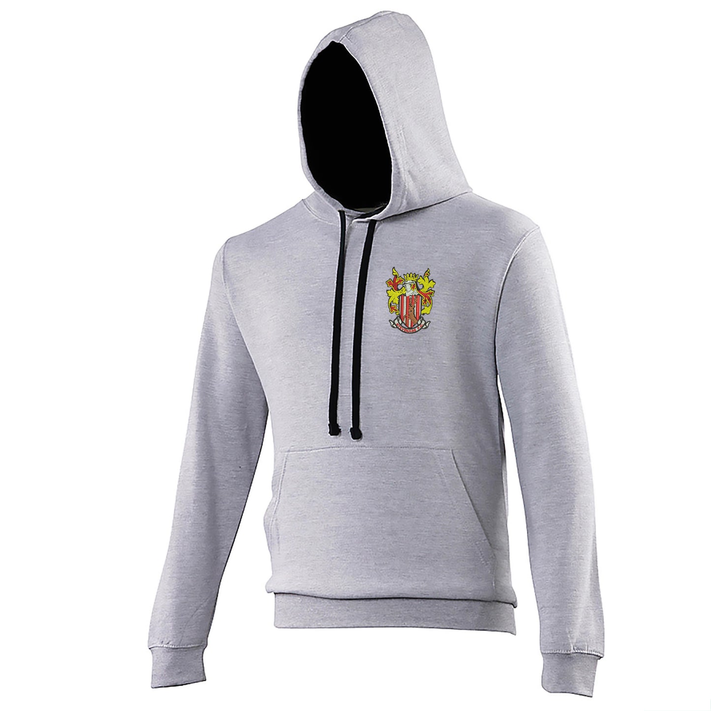 Retro Stevenage 1976 Embroidered Contrast Hoodie