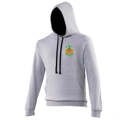 Retro Leicester FC Rugby 1990s Embroidered Contrast Hoodie