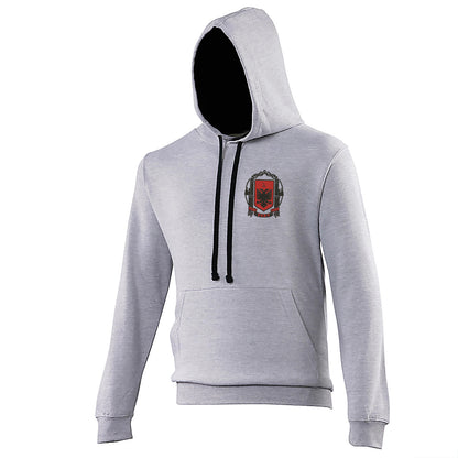 Retro Albania 1935 Embroidered Contrast Hoodie