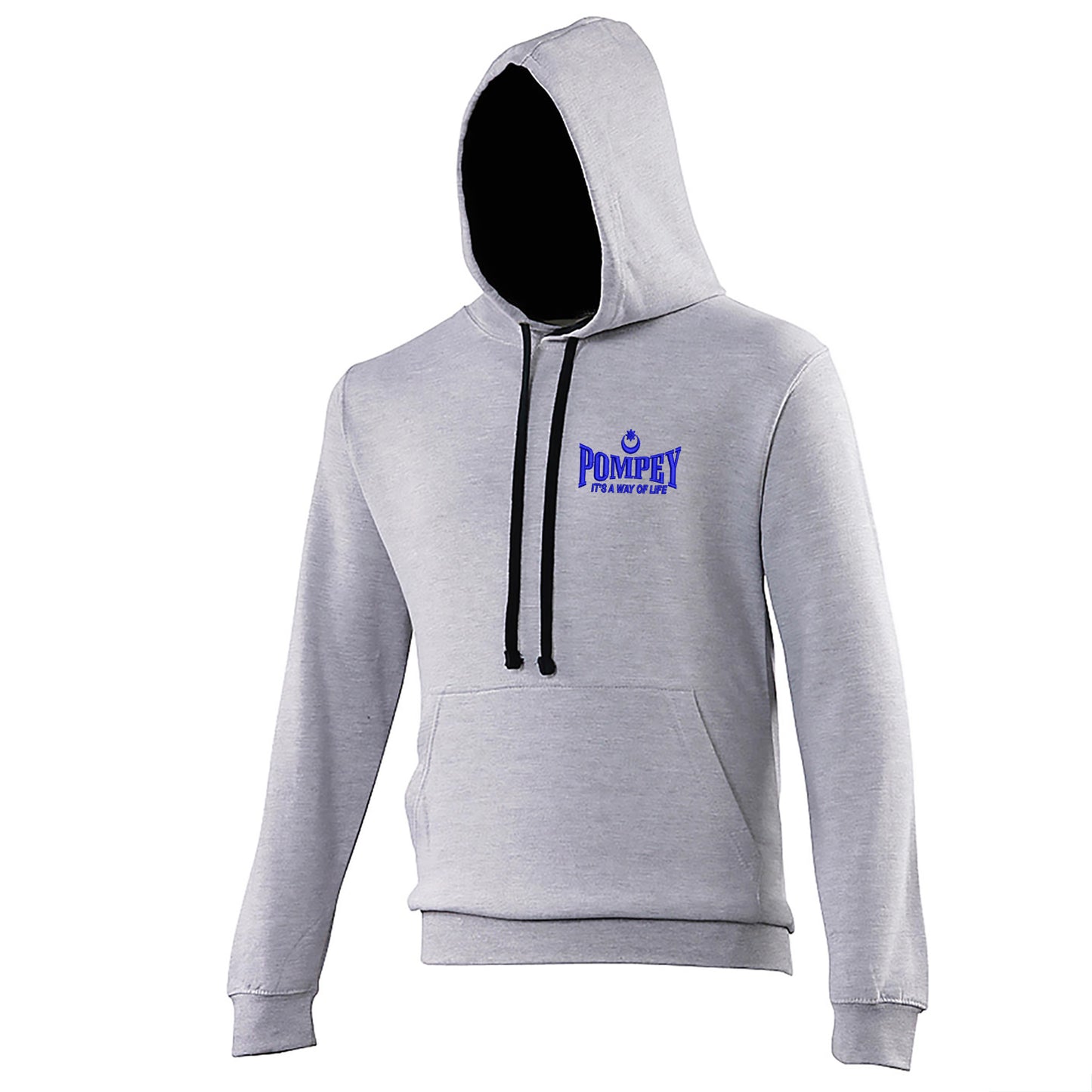 Pompey It's a Way of Life Embroidered Contrast Hoodie
