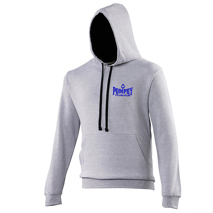 Pompey It's a Way of Life Embroidered Contrast Hoodie