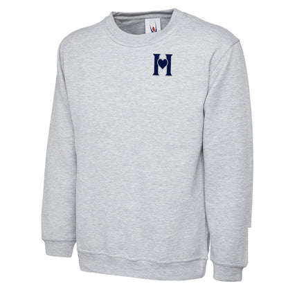 Retro Old School Hearts Football Sweatshirt