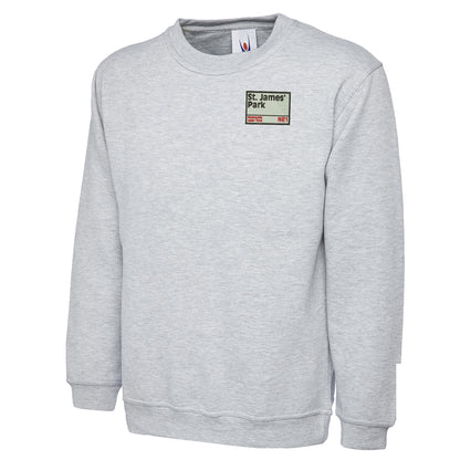 St James' Park NE1 Embroidered Classic Sweatshirt
