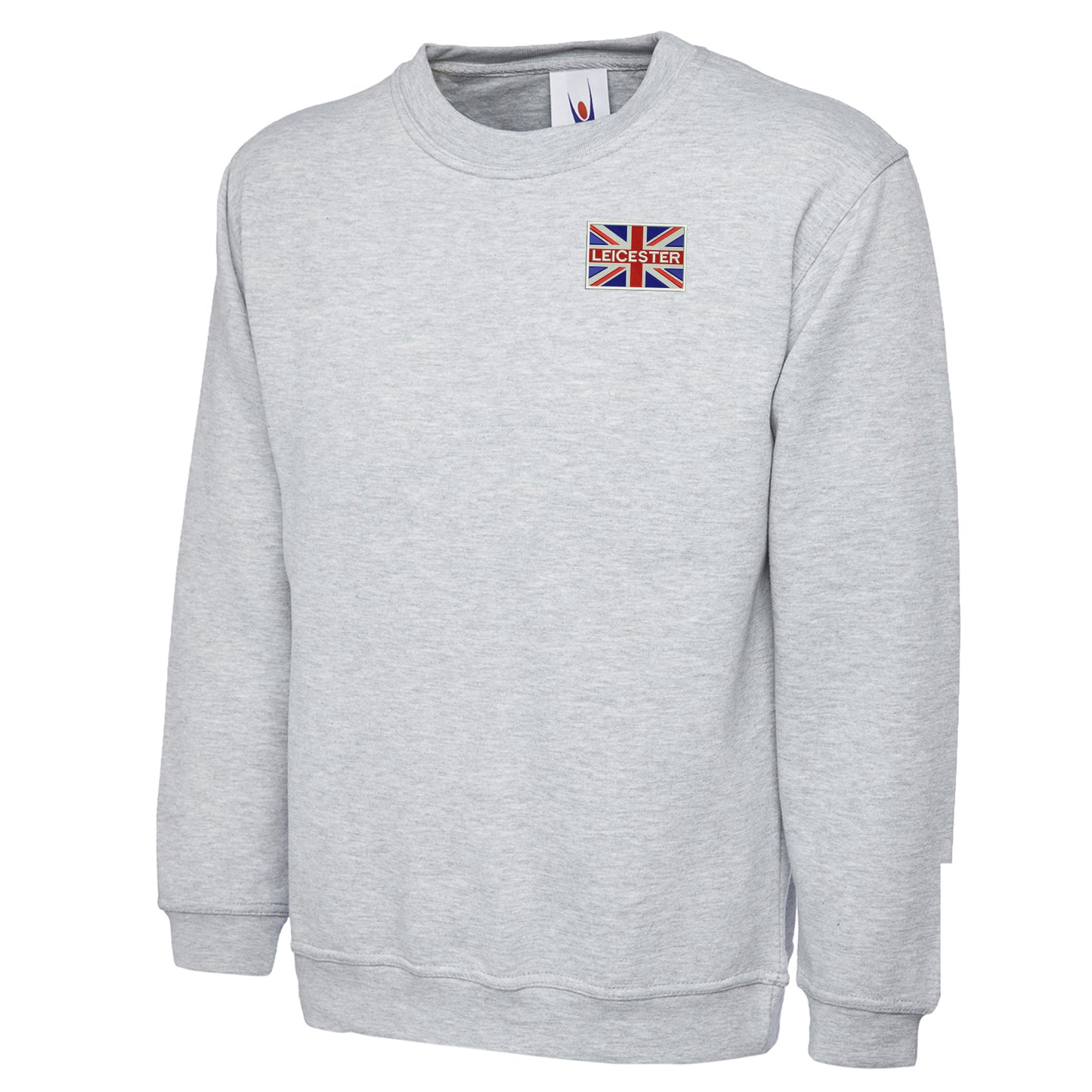 Leicester Coloured Union Jack Embroidered Classic Sweatshirt