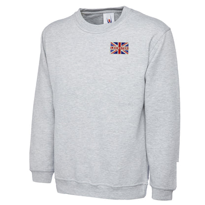 Leicester Coloured Union Jack Embroidered Classic Sweatshirt