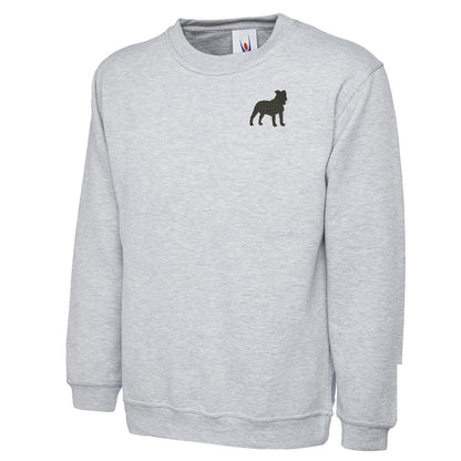 Staffordshire Bull Terrier Embroidered Classic Sweatshirt