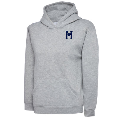 Children's Retro Old School Hearts Football Hoodie
