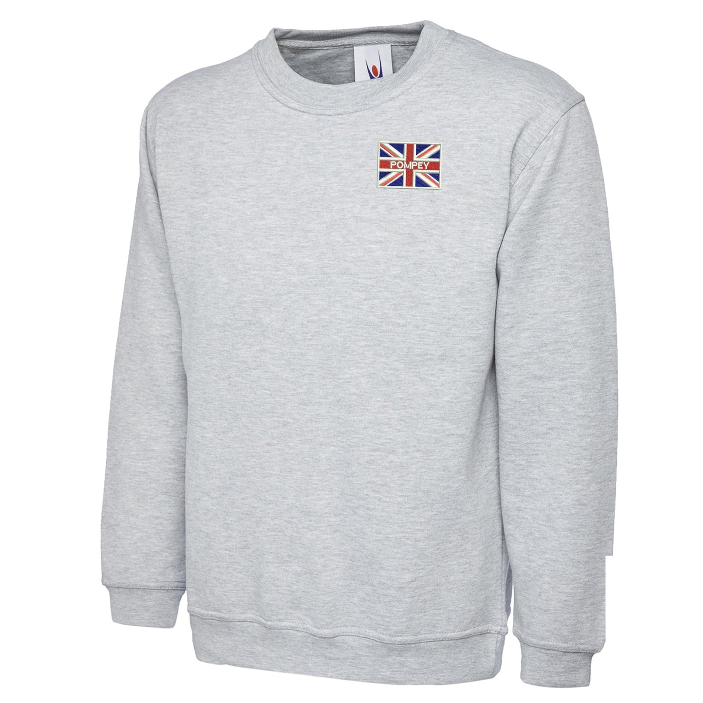 Pompey Coloured Union Jack  Embroidered Classic Sweatshirt