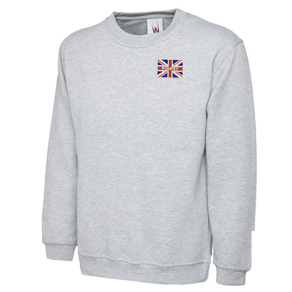 Pompey Coloured Union Jack  Embroidered Classic Sweatshirt