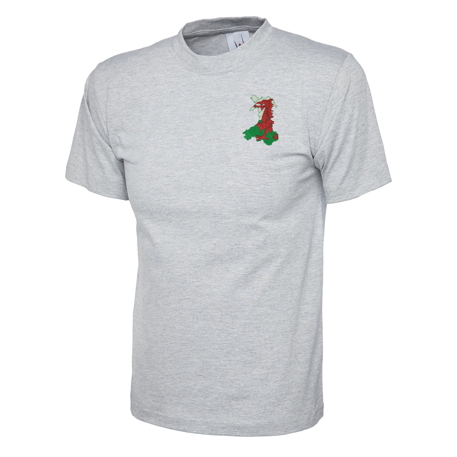 Wales Flag Map Embroidered Classic T Shirt