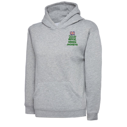 Proud to Have Served in The Royal Green Jackets Embroidered Children's Hoodie