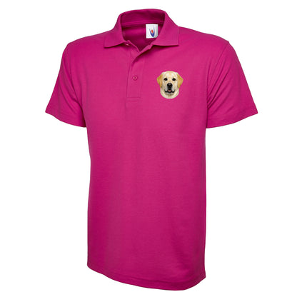 Yellow Labrador Dog Face Polo Shirt