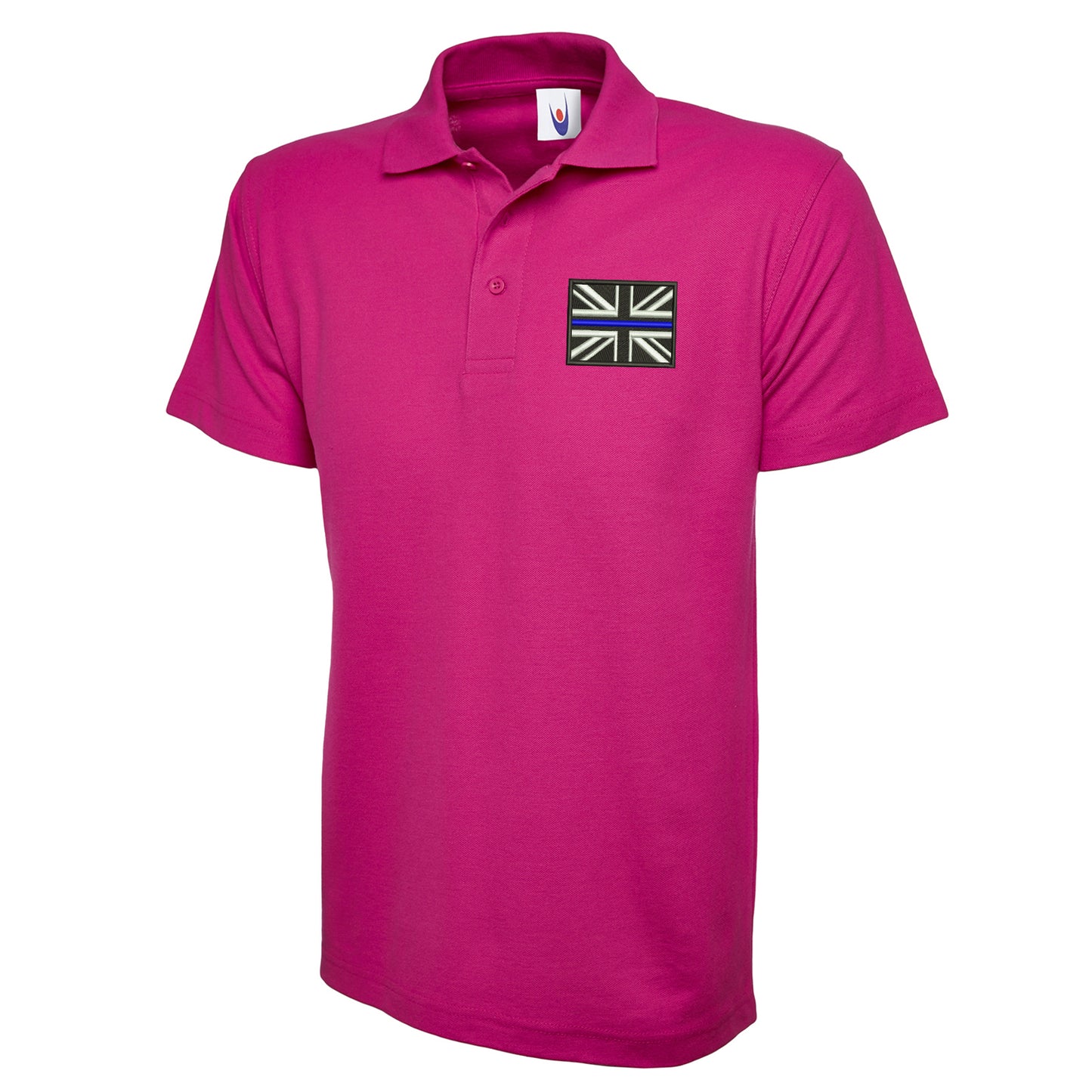 Thin Blue Line Union Jack Embroidered Classic Polo Shirt