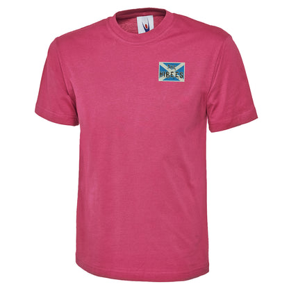 The Hibees Grunge Flag of Scotland Embroidered Classic T-Shirt