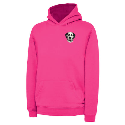 Children's Dalmatian Dog Face Hoodie