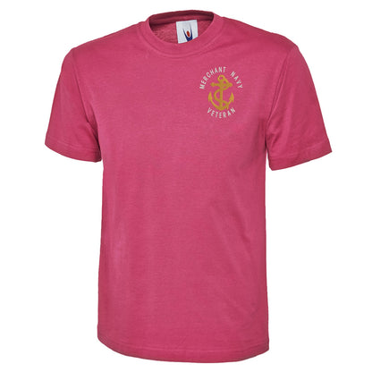 Merchant Navy Veteran Anchor Embroidered Classic T-Shirt
