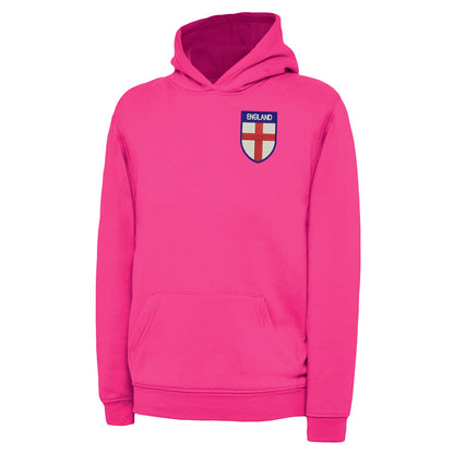 Flag of England Shield Embroidered Children's Hoodie