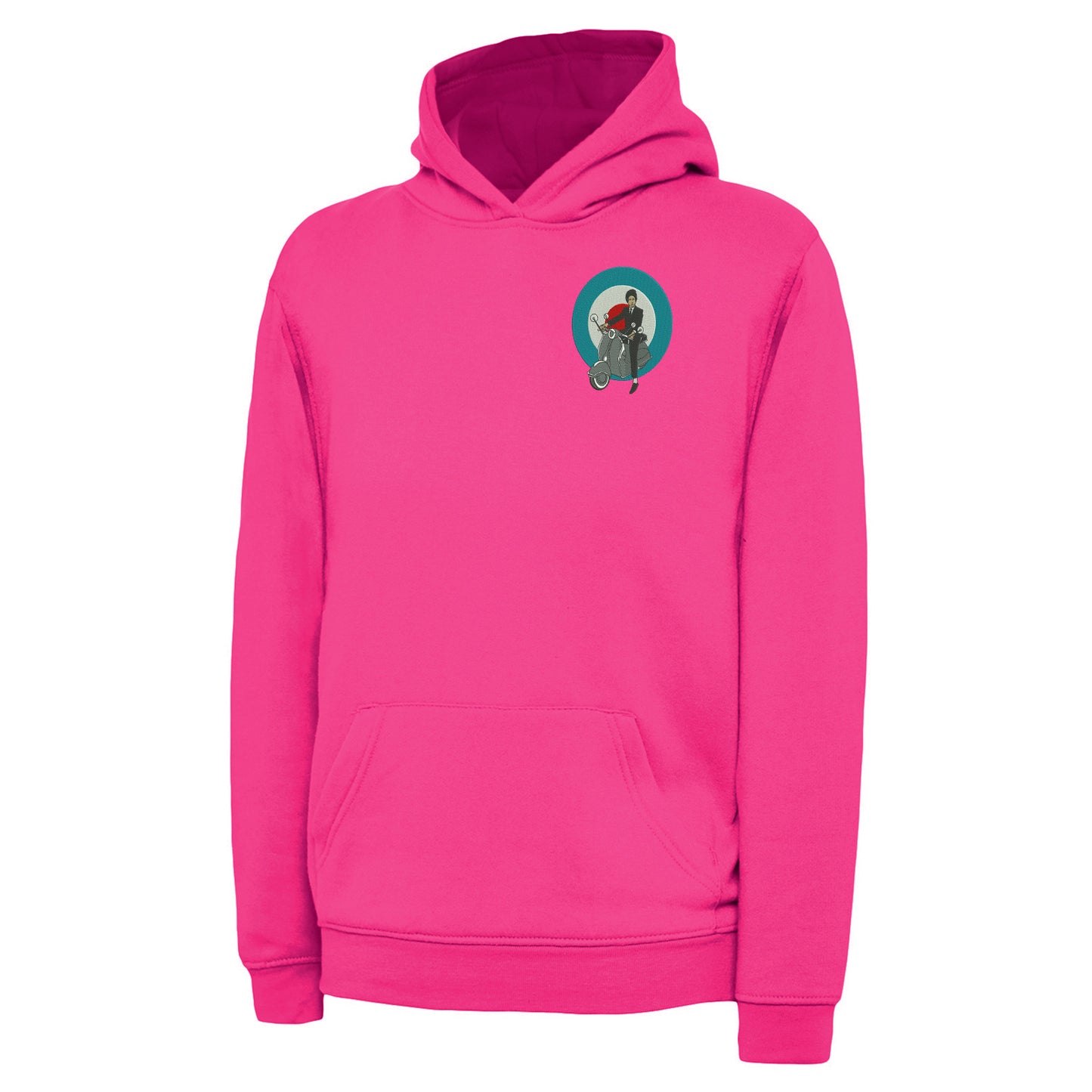 Retro MOD Scooter Embroidered Children's Hoodie