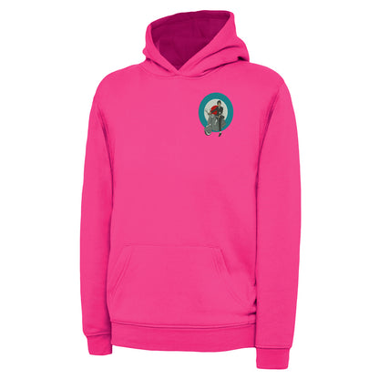 Retro MOD Scooter Embroidered Children's Hoodie