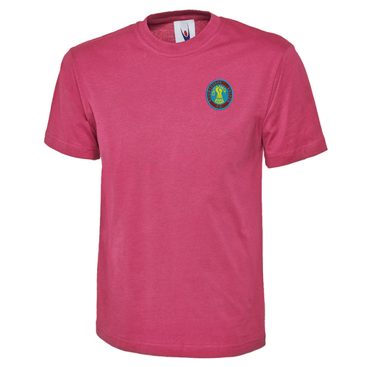 Retro Scunthorpe 1982 Embroidered Classic T-Shirt - Hot Pink XS
