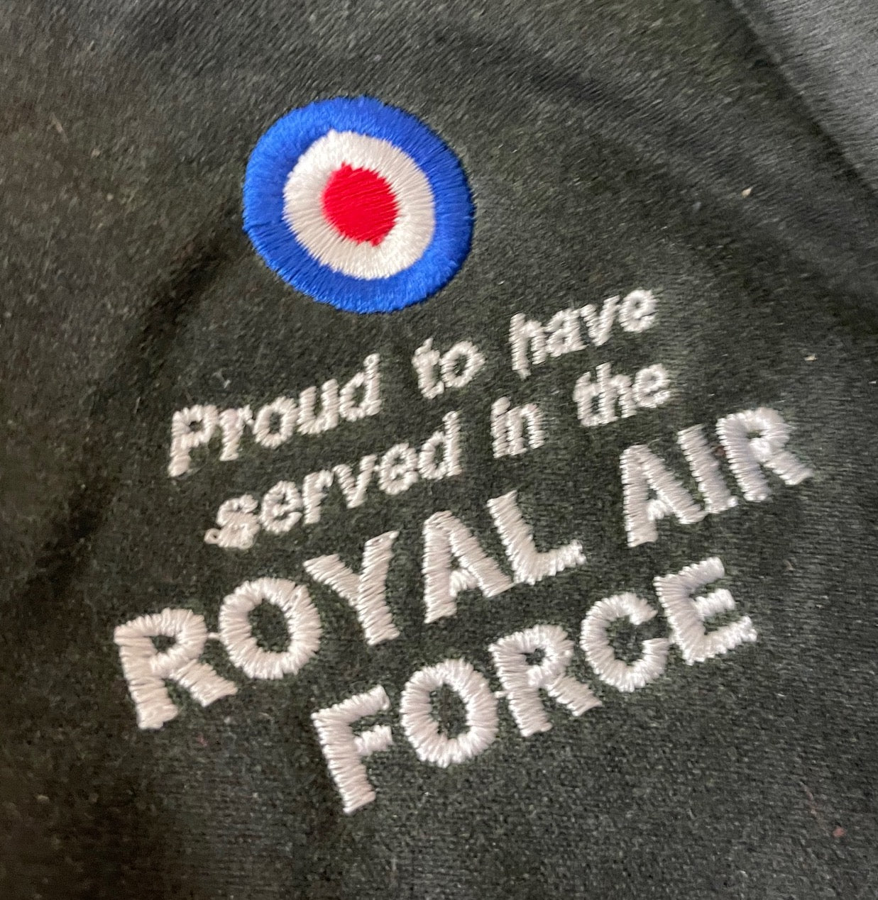 Proud to Have Served in The Royal Air Force Embroidered Padded Wax Jacket
