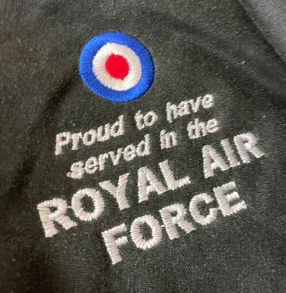 Proud to Have Served in The Royal Air Force Embroidered Padded Wax Jacket