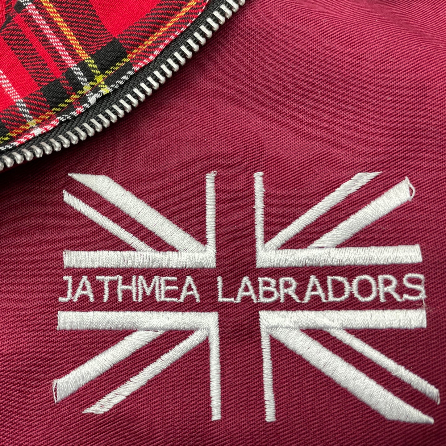 Personalised Union Jack Embroidered Harrington Jacket