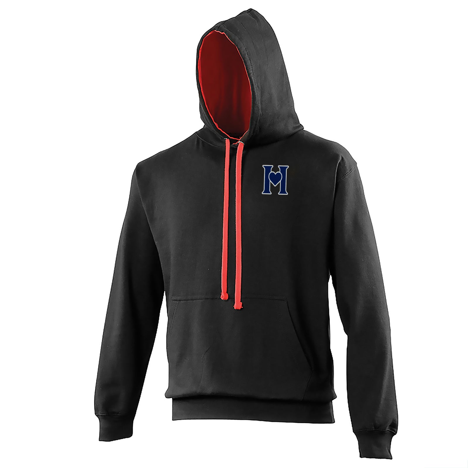 Retro Old School Hearts Football Hoodie