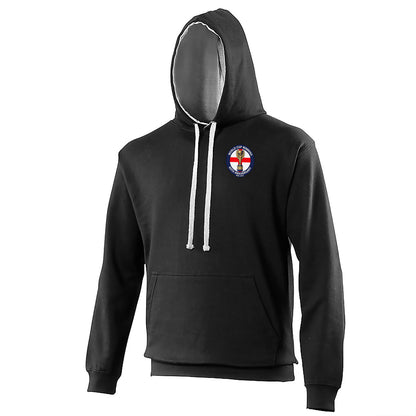Retro England Football Contrast Hoodie