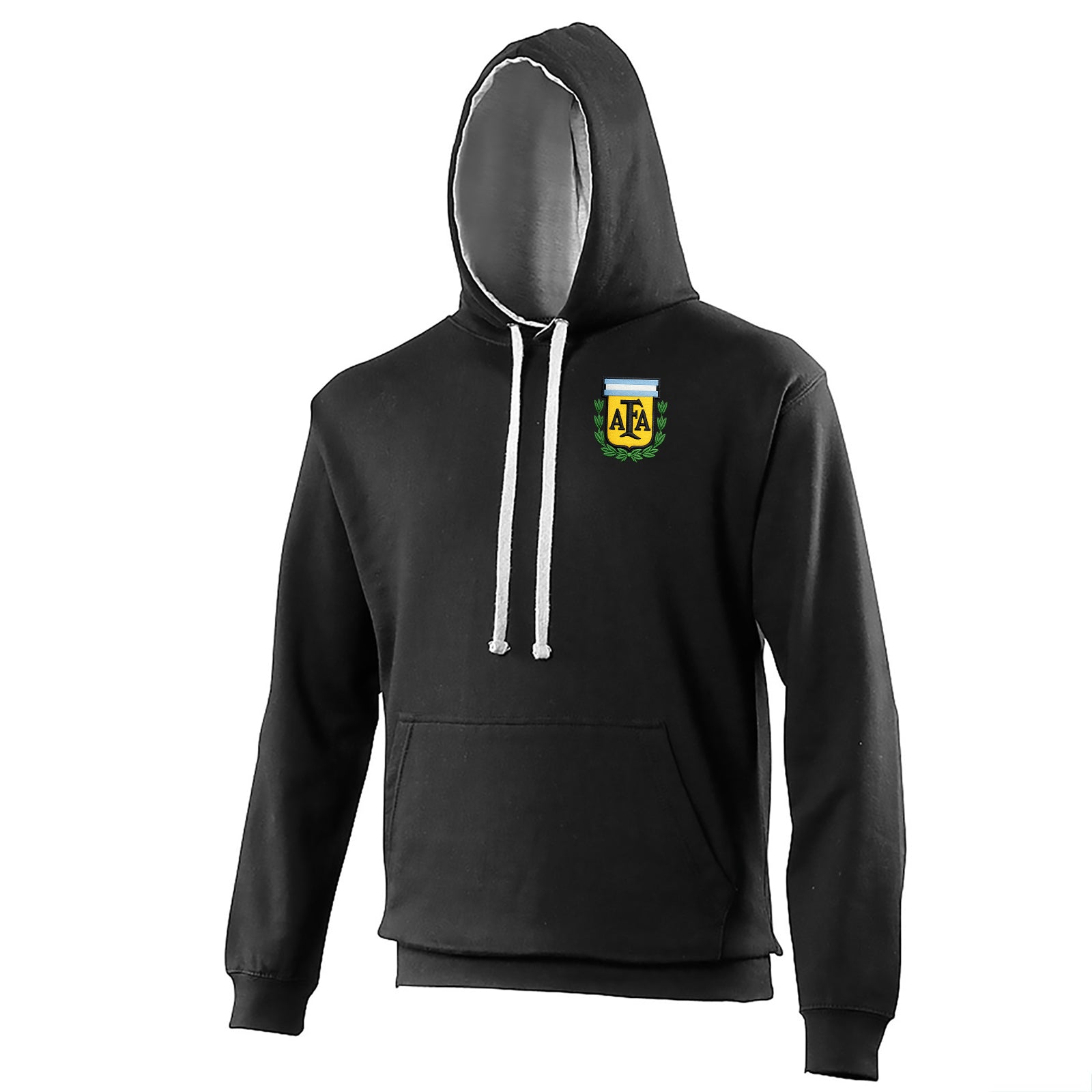 Old School Argentina Football Contrast Hoodie