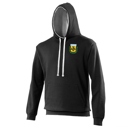 Old School Argentina Football Contrast Hoodie