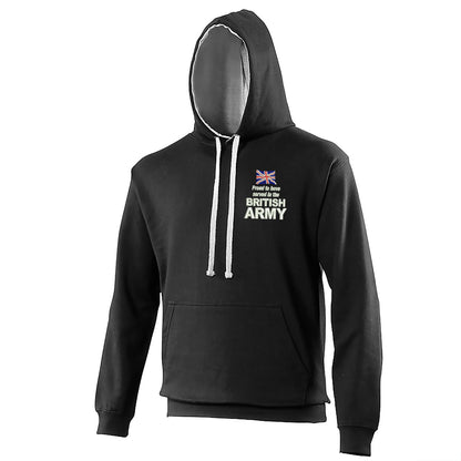 Proud to Have Served in The British Army Embroidered Contrast Hoodie