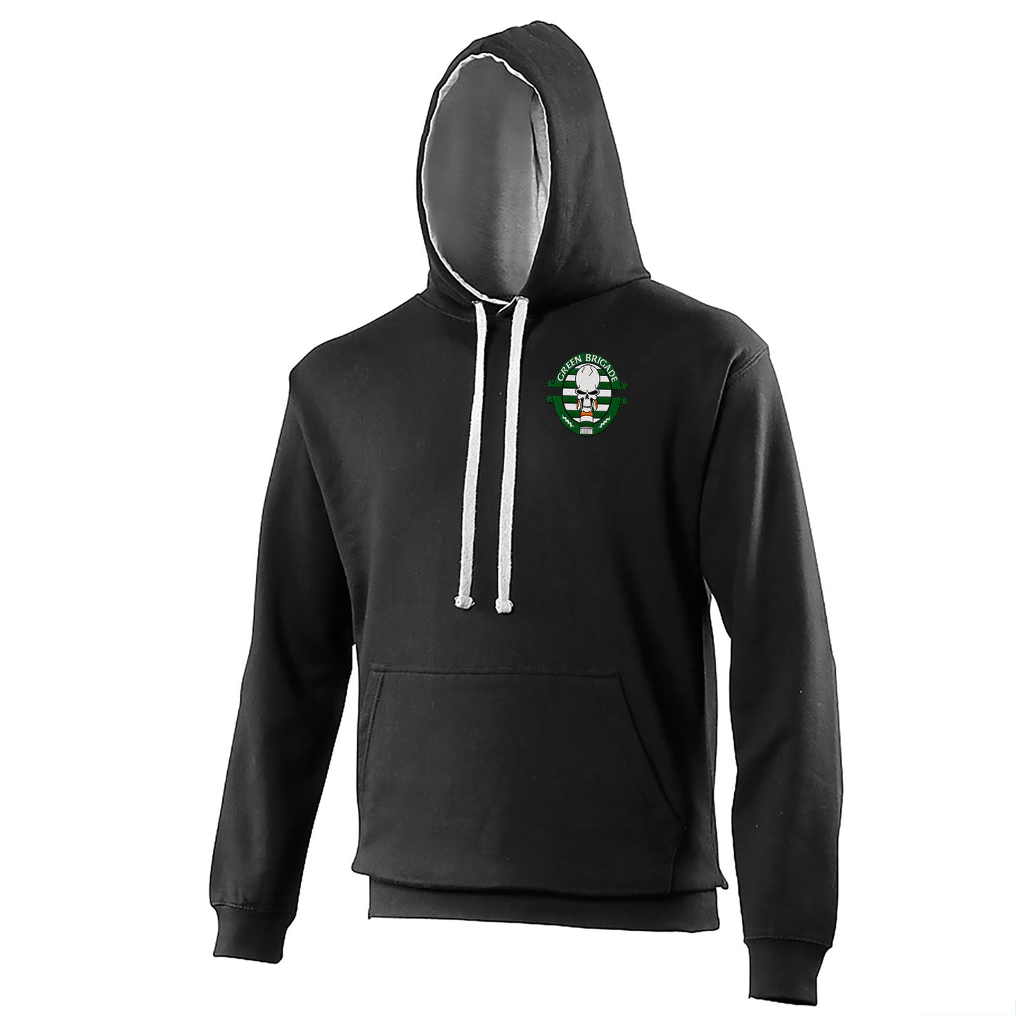 Green Brigade Celtic Football Contrast Hoodie