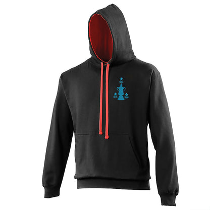 Retro West Ham Three Time Cup Winners Embroidered Contrast Hoodie