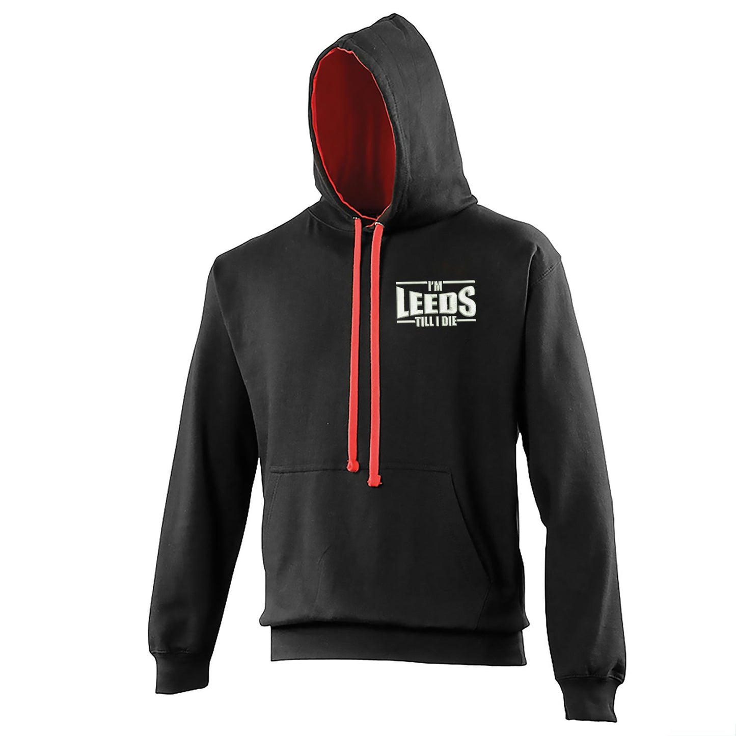 I'm Leeds Till I Die Embroidered Contrast Hoodie