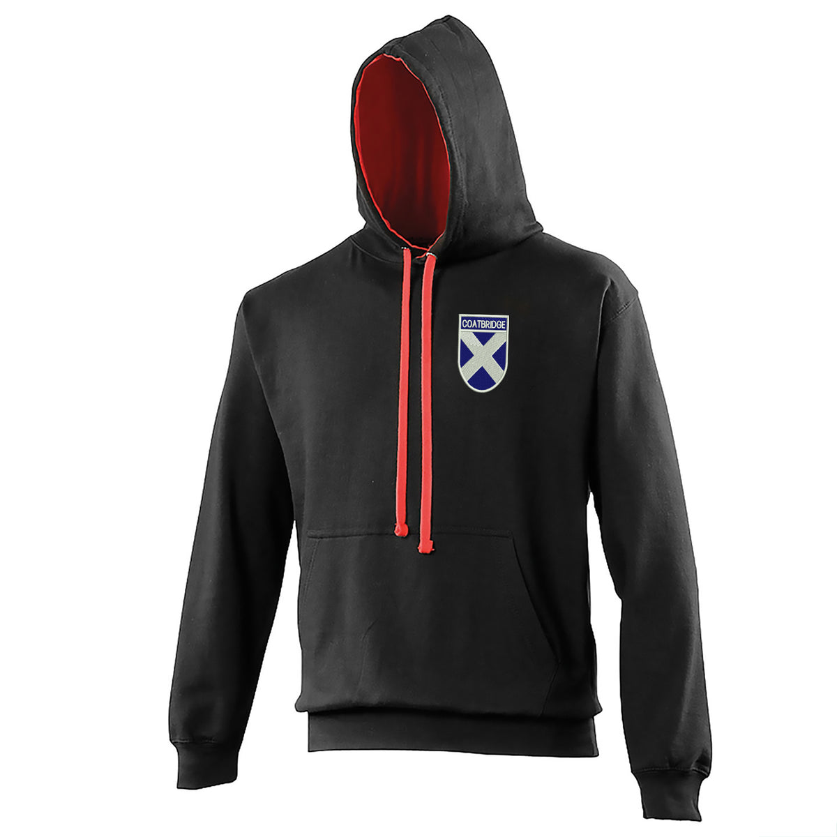 Coatbridge Flag of Scotland Shield Contrast Hoodie