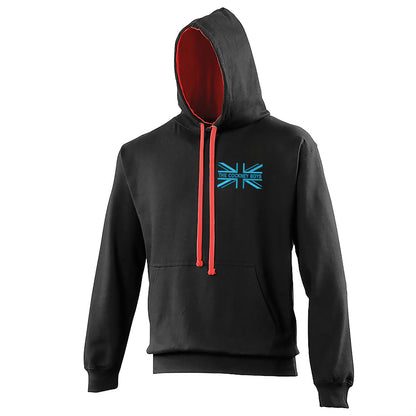 The Cockney Boys Union Jack Embroidered Contrast Hoodie