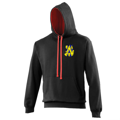 Shropshire Flag Map Embroidered Contrast Hoodie