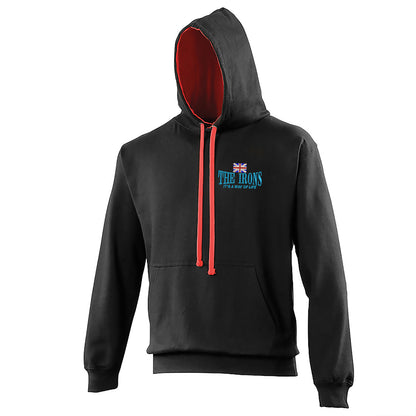 The Irons It's Way of Life Union Jack Embroidered Contrast Hoodie