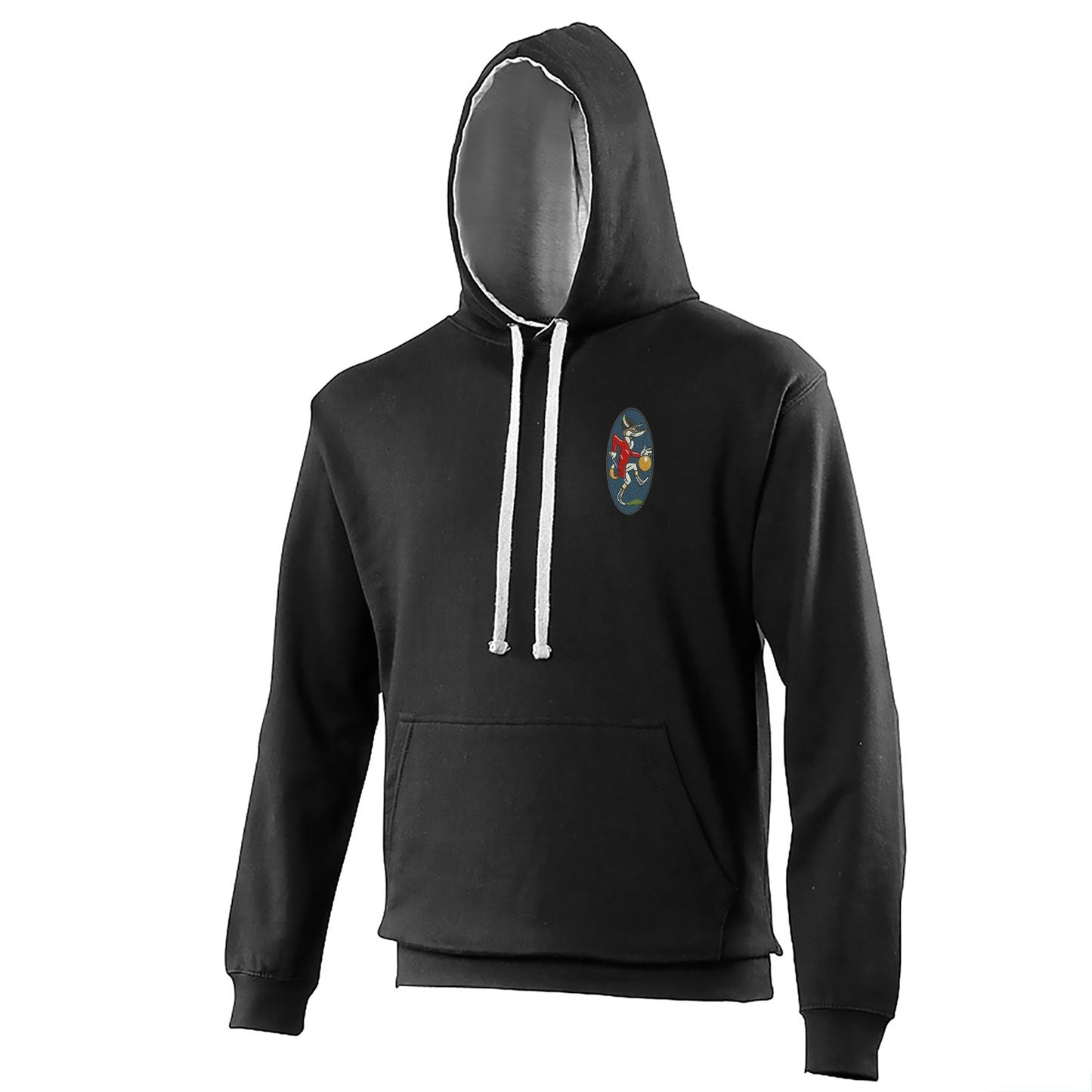 Retro Leicester 1933 Embroidered Contrast Hoodie