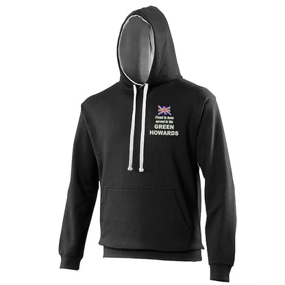 Proud to Have Served in The Green Howards Embroidered Contrast Hoodie