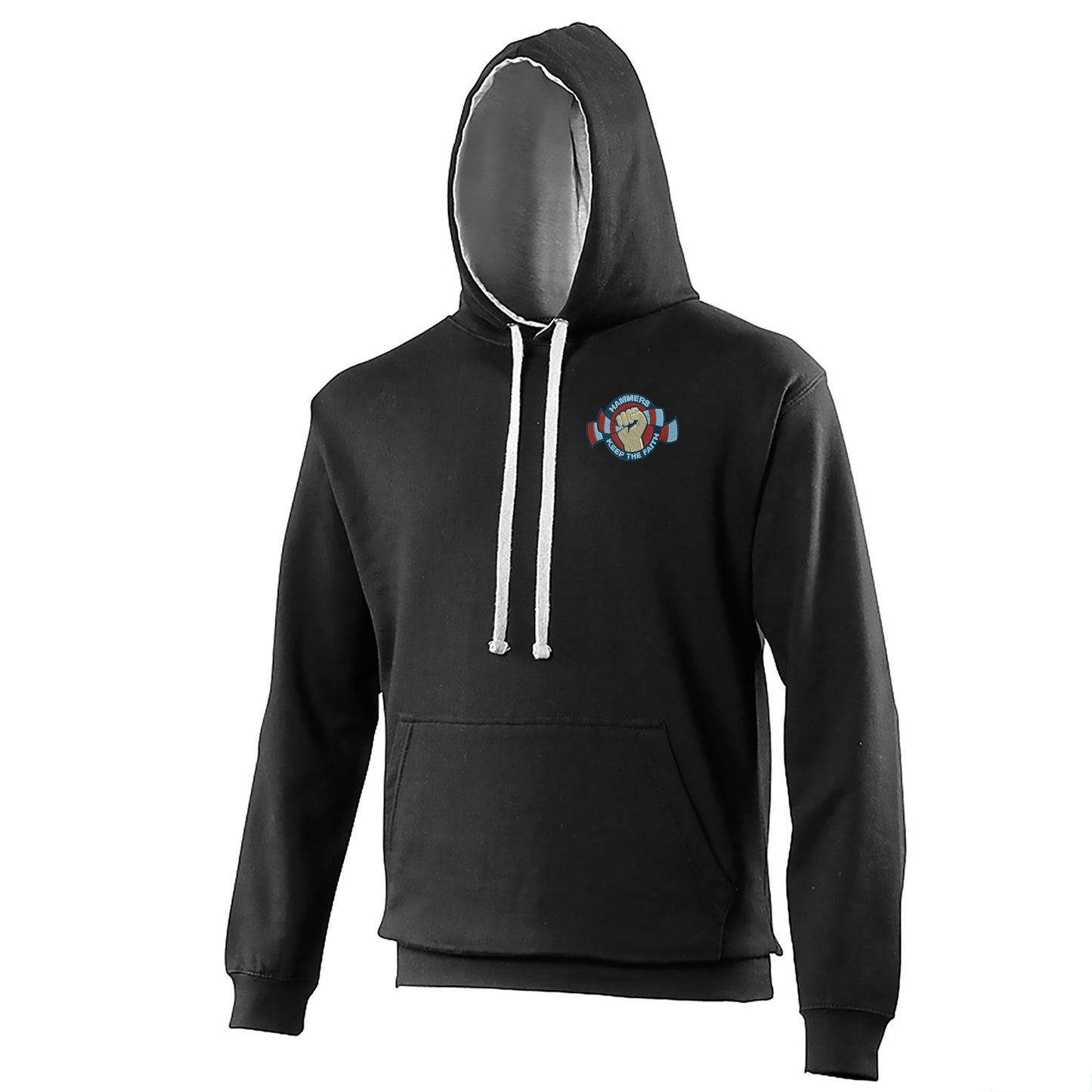 Hammers Keep The Faith Embroidered Contrast Hoodie