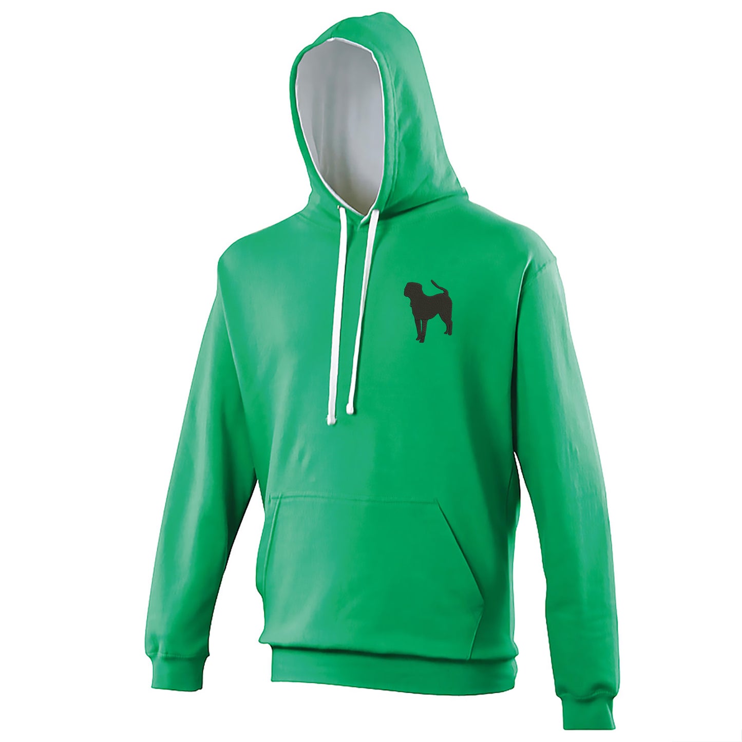 Pit Bull Embroidered Contrast Hoodie