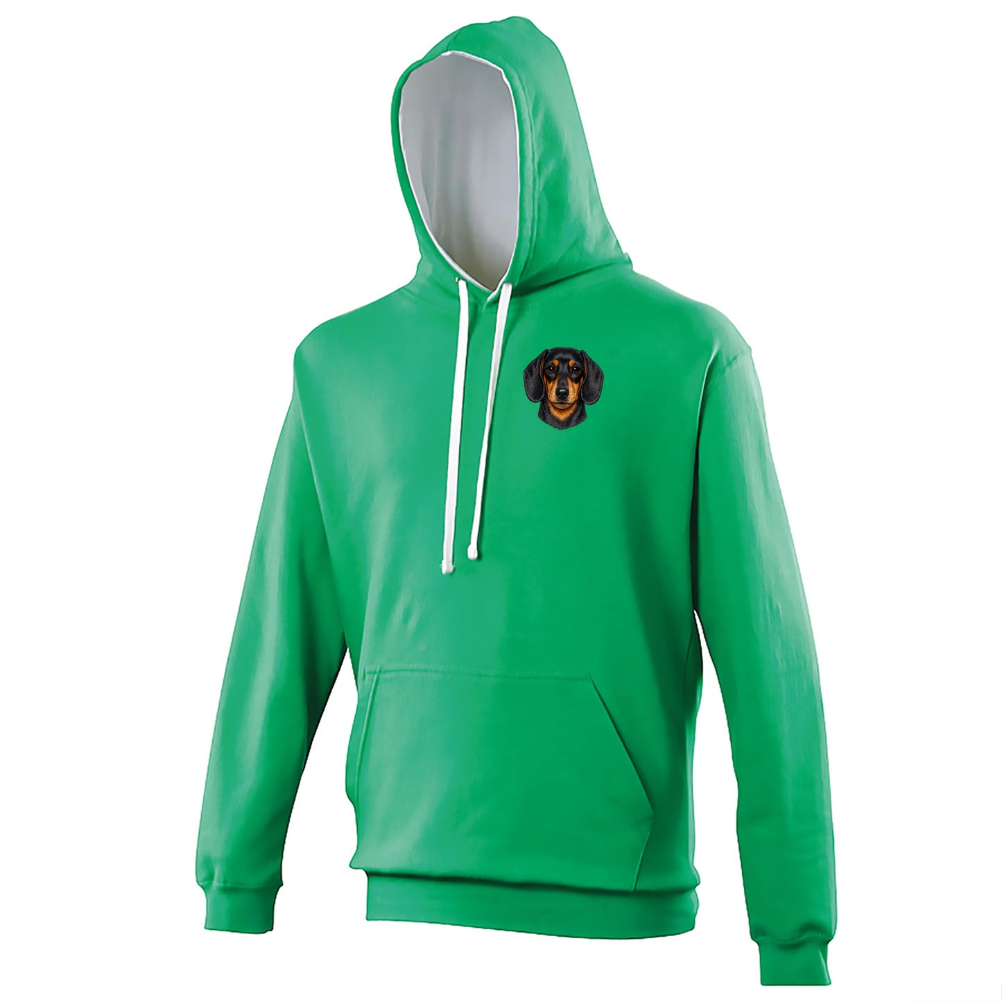 Dachshund Dog Face Contrast Hoodie