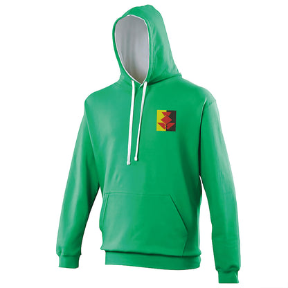 Retro Partick 1990 Embroidered Contrast Hoodie