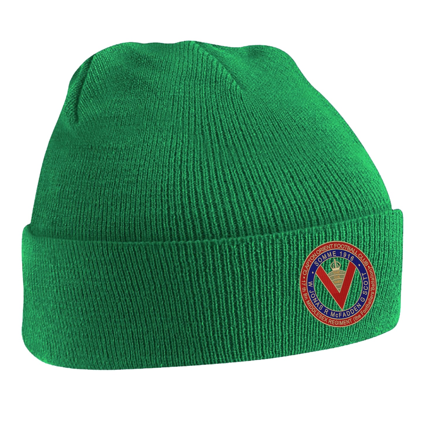 Retro Clapton Orient Somme Memorial Embroidered Beanie Hat
